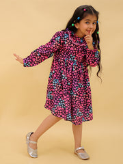 Pretty Frill Dress With Lace Detail