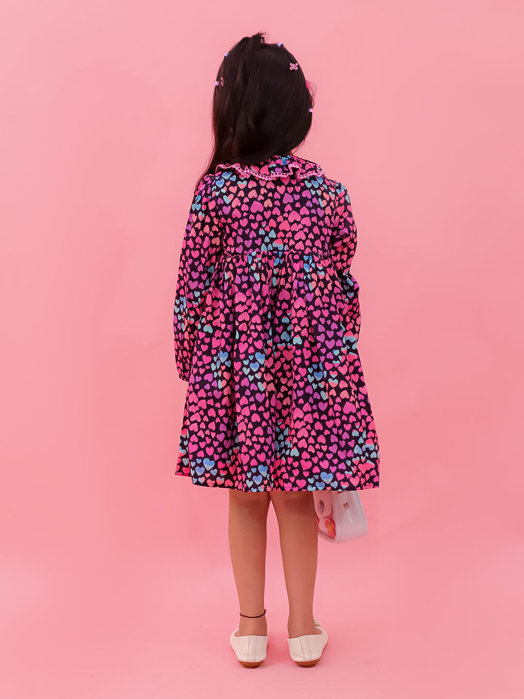 Pretty Frill Dress With Lace Detail
