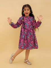 Pretty Frill Dress With Lace Detail