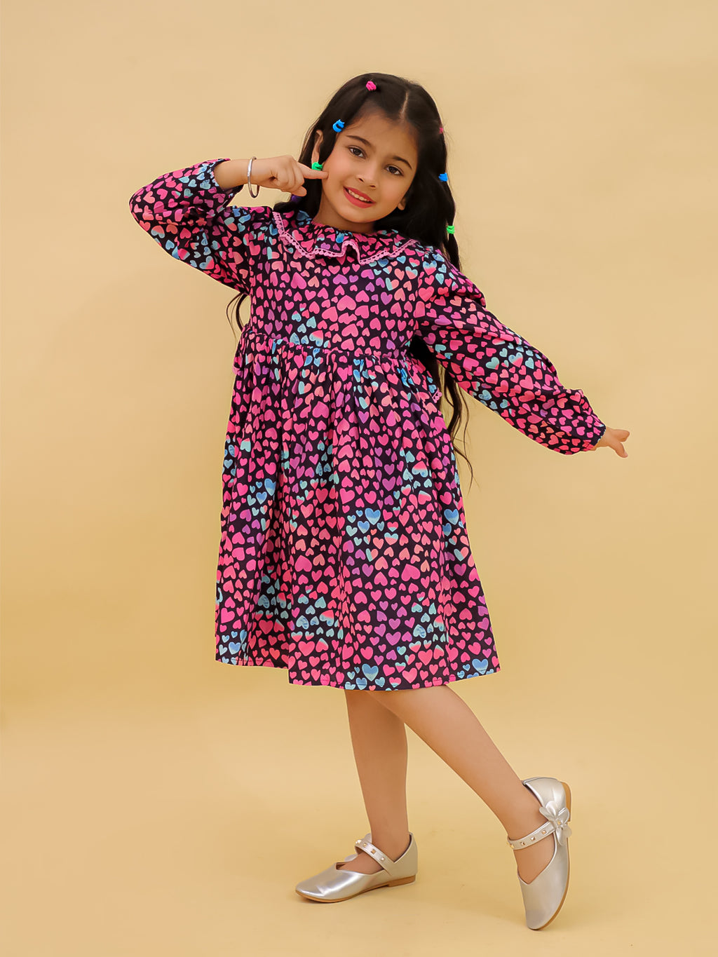 Pretty Frill Dress With Lace Detail