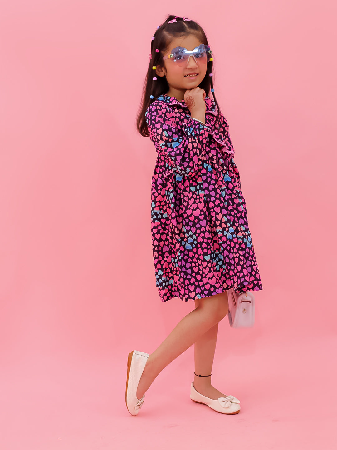 Pretty Frill Dress With Lace Detail