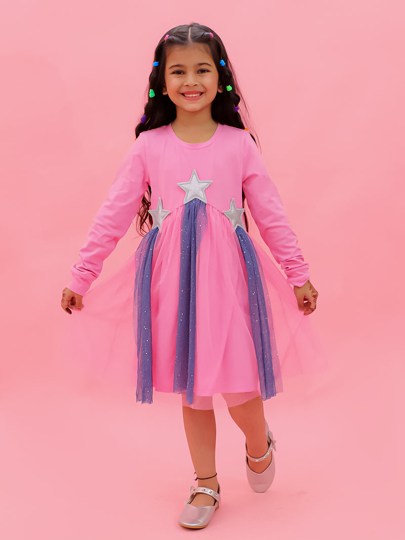Rainbow Star Tulle Dress