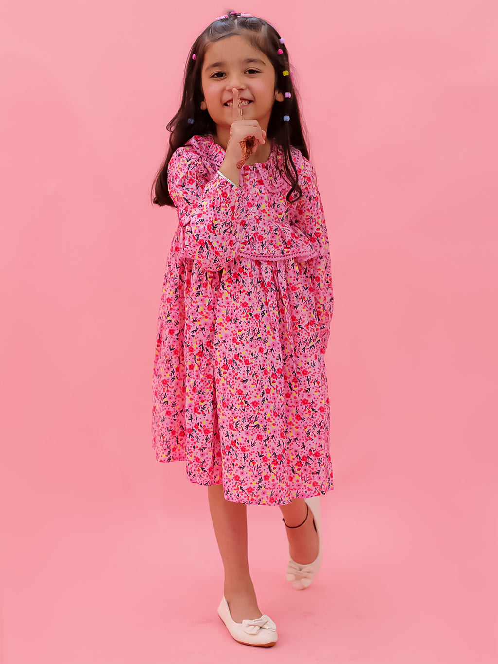 Front Button Ruffle Dress