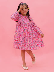 Front Button Ruffle Dress