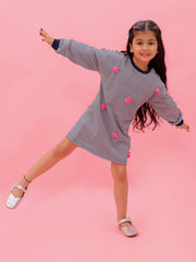 Drop Shoulder Tunic With Pom Pom