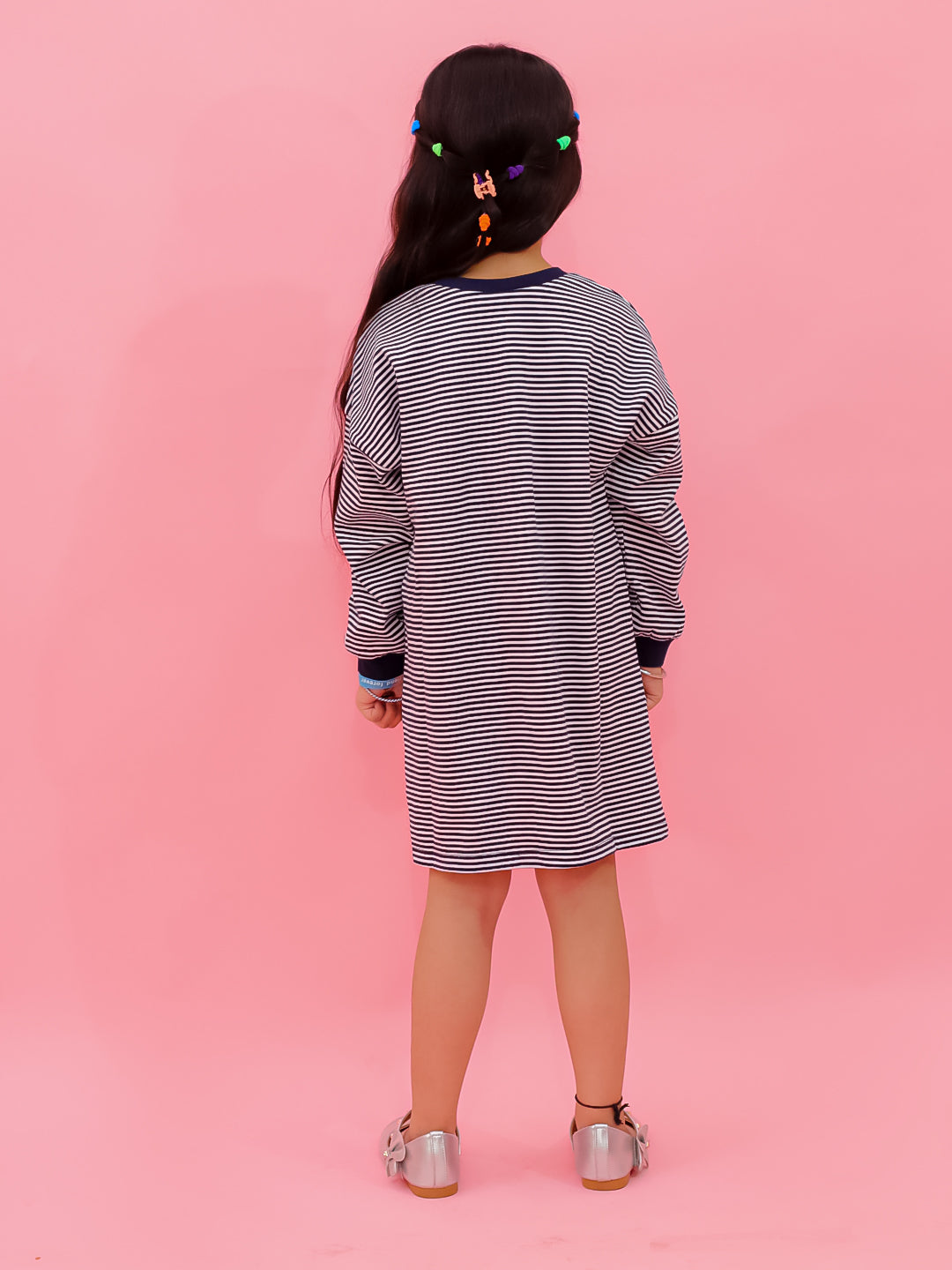 Drop Shoulder Tunic With Pom Pom