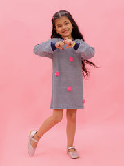 Drop Shoulder Tunic With Pom Pom