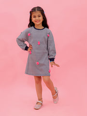 Drop Shoulder Tunic With Pom Pom