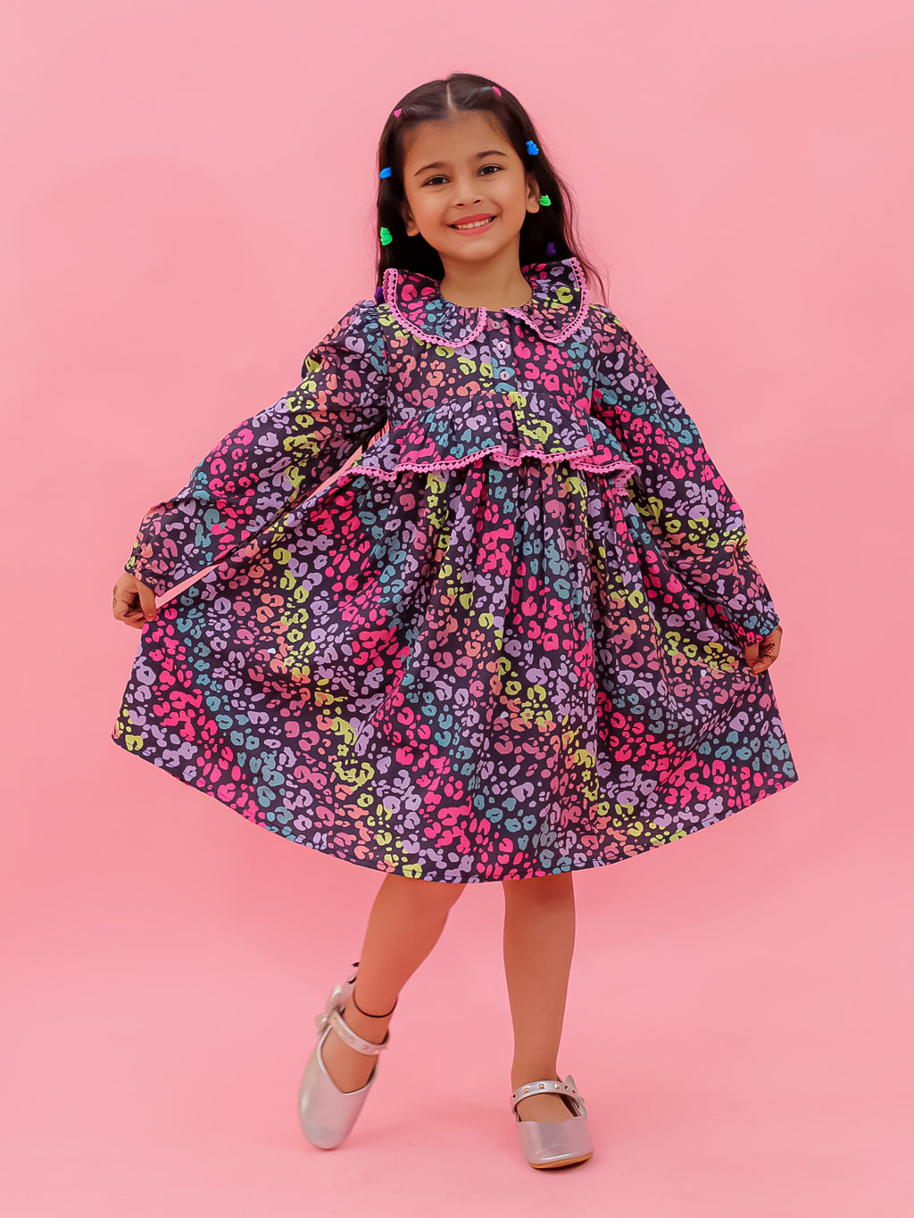 Printed Rainbow Leo Dress