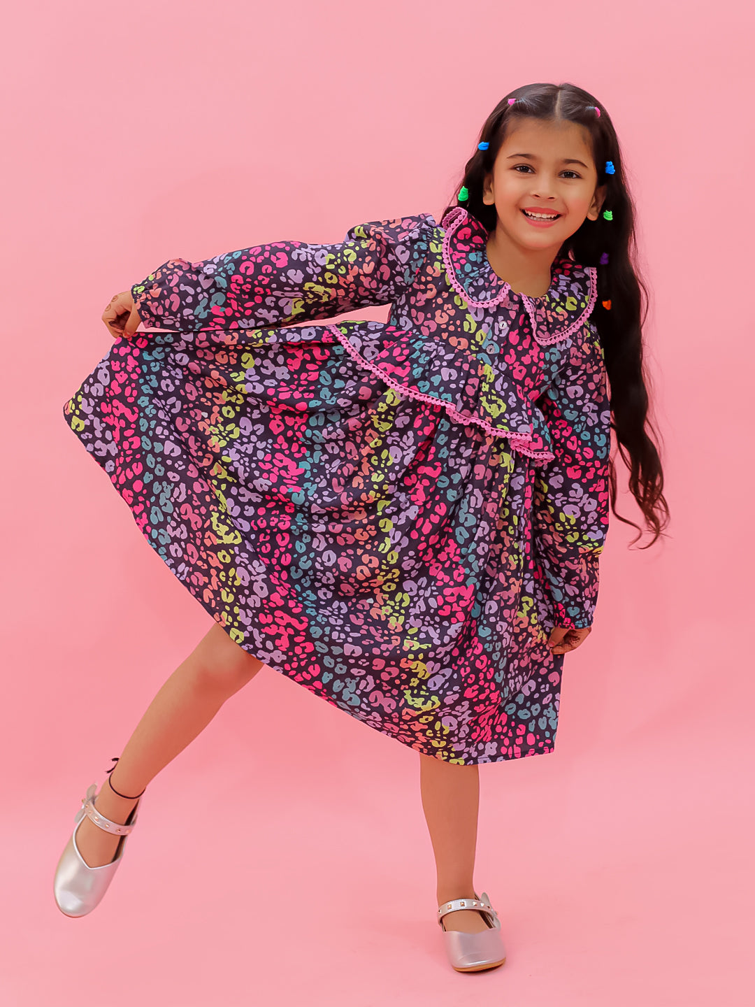 Printed Rainbow Leo Dress