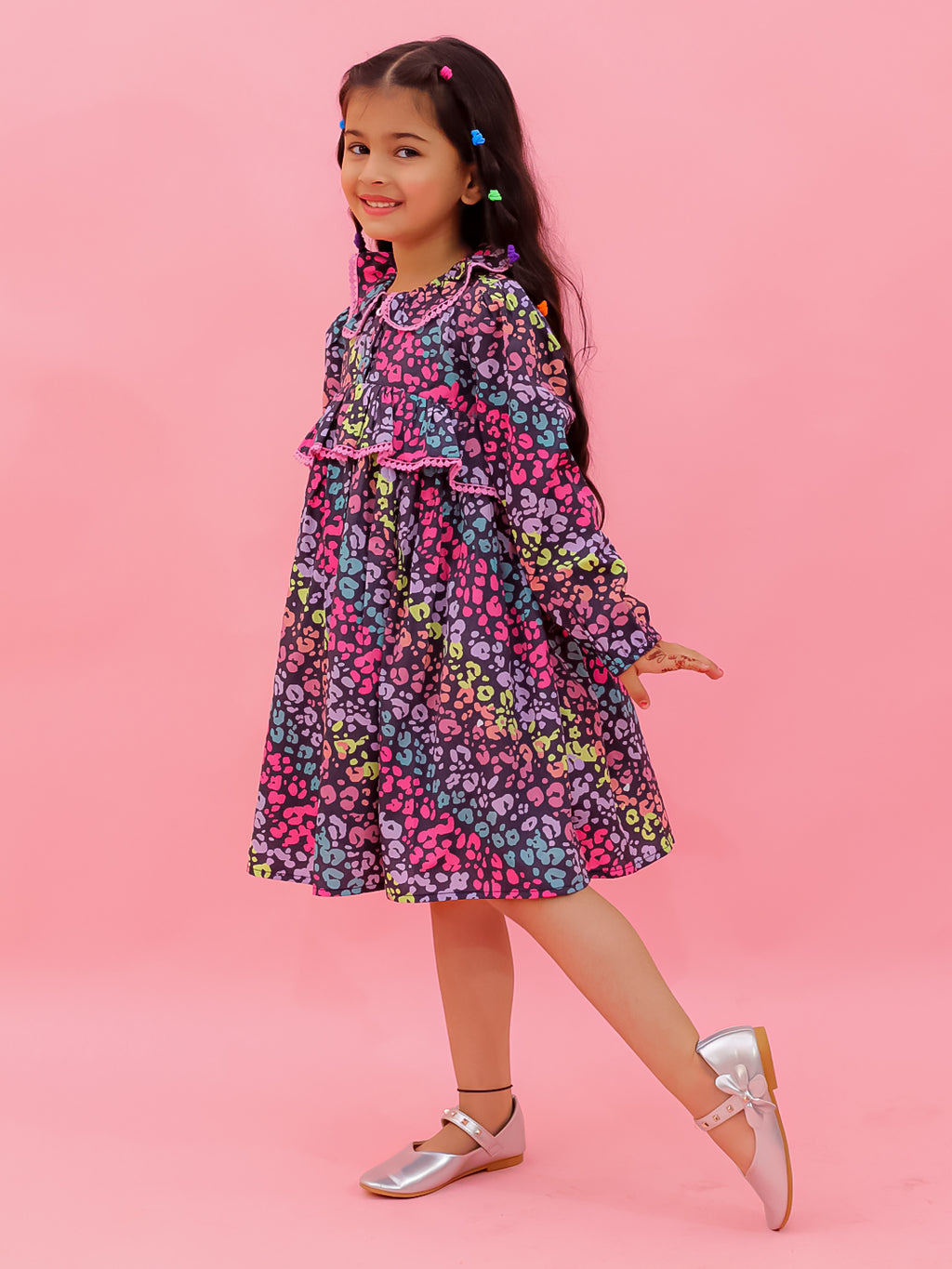 Printed Rainbow Leo Dress