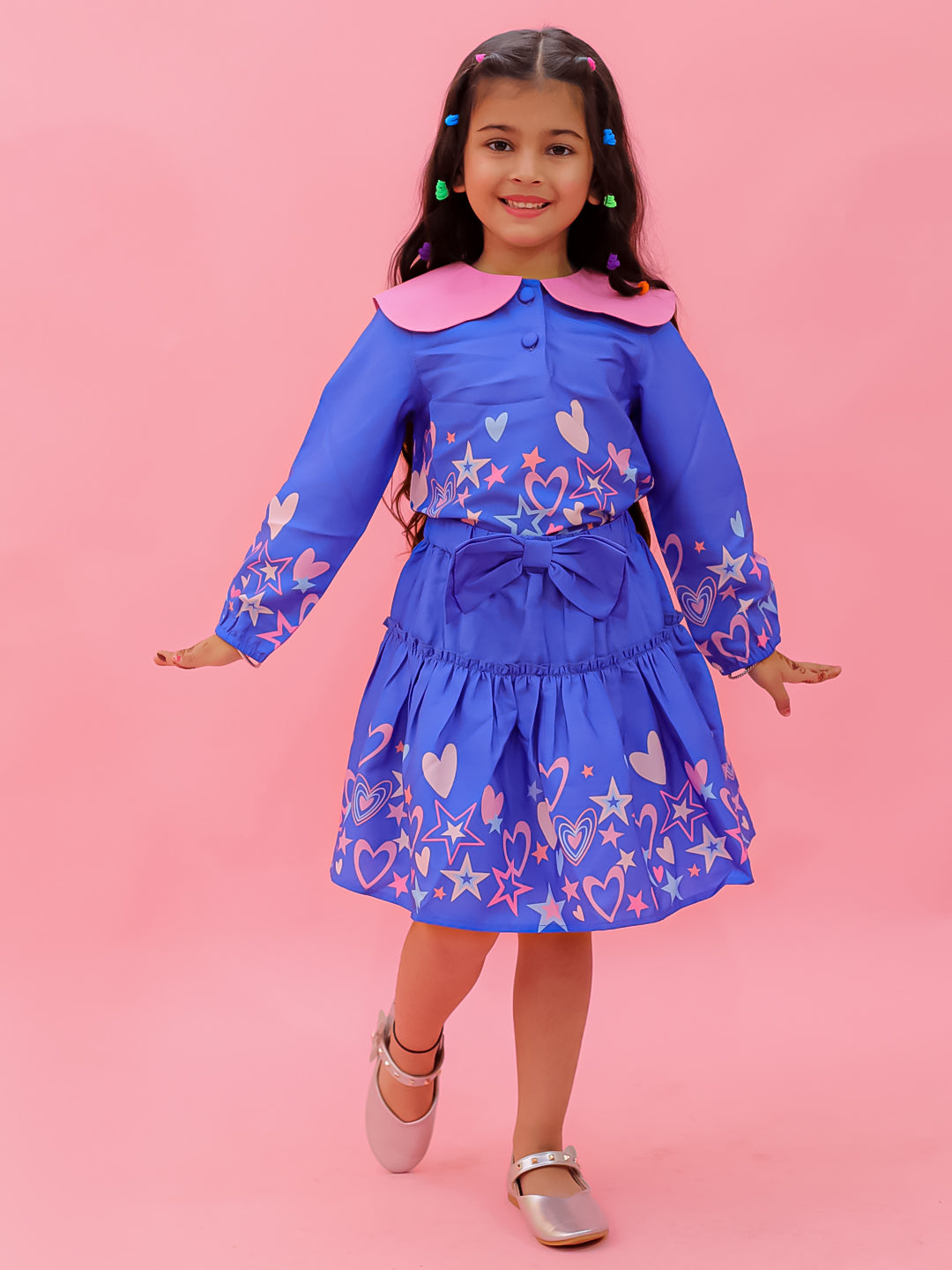 Printed Shirt With Printed Skirt