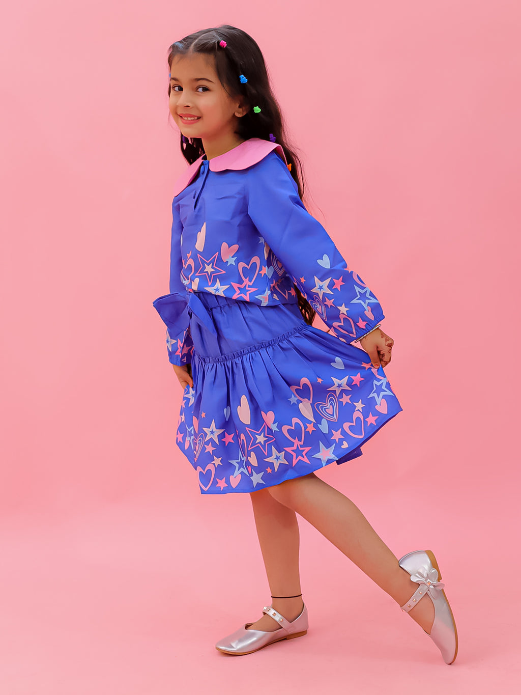Printed Shirt With Printed Skirt