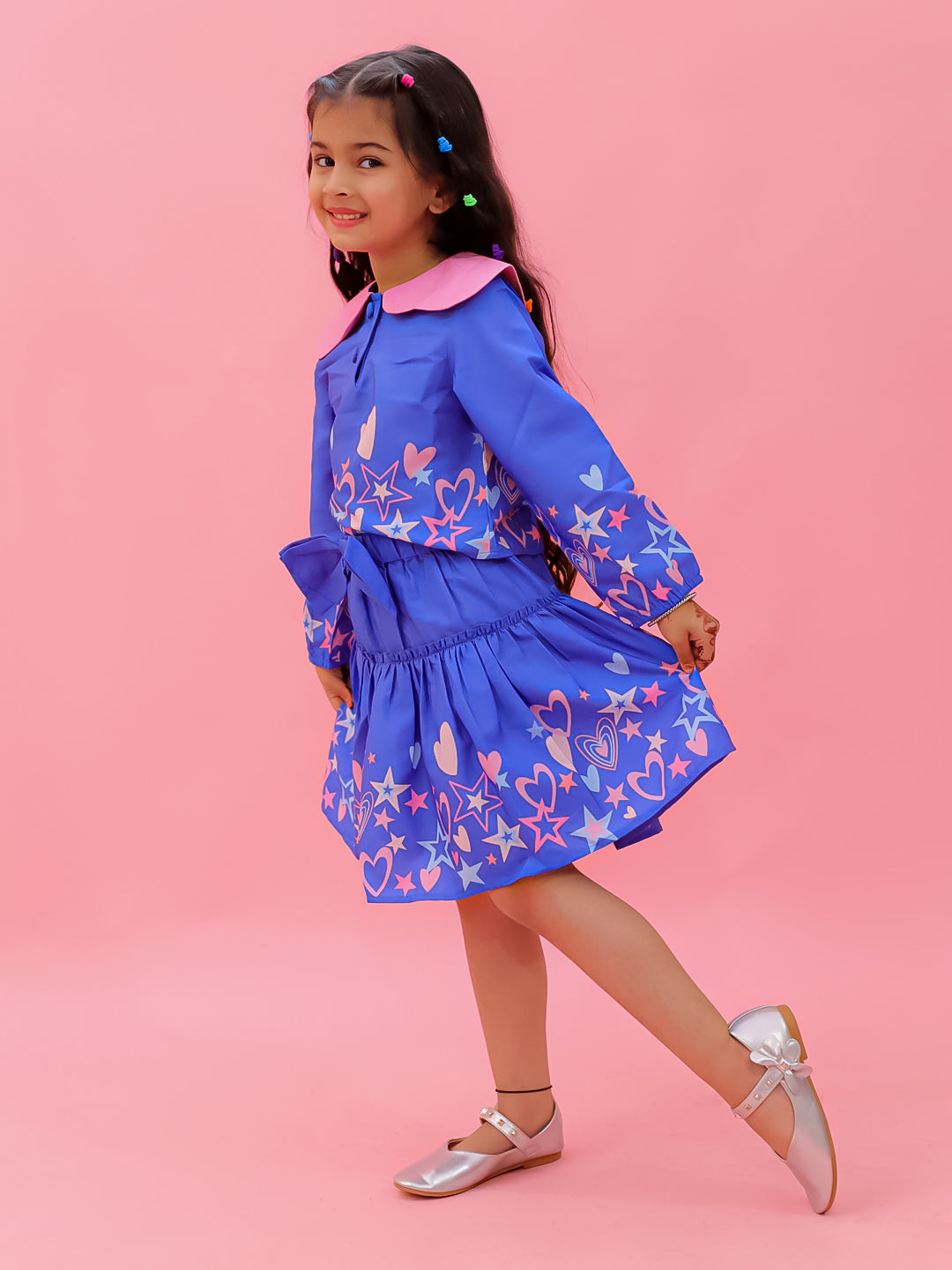 Printed Shirt With Printed Skirt
