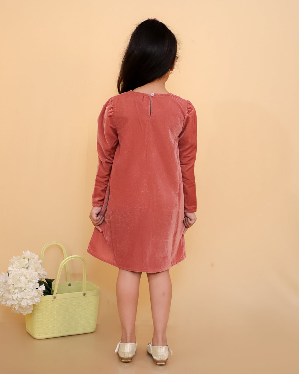 Velvet Dress With Star Bag