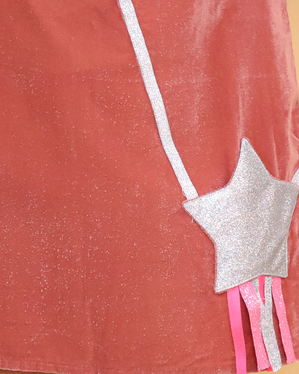 Velvet Dress With Star Bag
