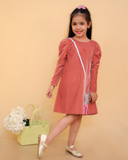 Velvet Dress With Star Bag