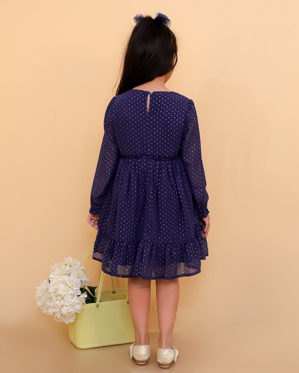 Silver Foil Printed Ggt Dress