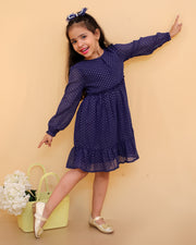 Silver Foil Printed Ggt Dress